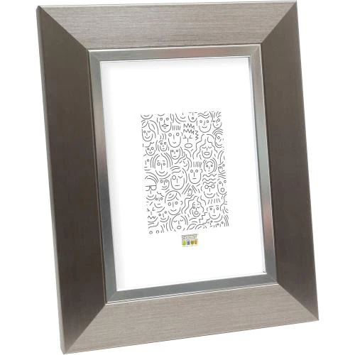 Cadre Photo Deknudt S41ND1, Résine Argent, Élégant - Vue principale