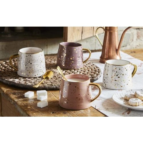Détail de Tasses Mug Porcelaine Multicolore, Lot 4 Tognana Des Arts
