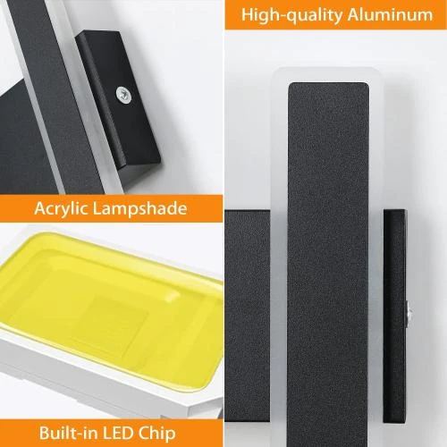 Zoom sur Applique Murale LED Moderne 32W, Lumière Chaude 3000K
