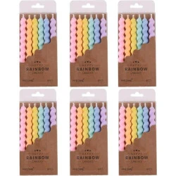 Bougies d'anniversaire spirales arc-en-ciel PHD CAKE