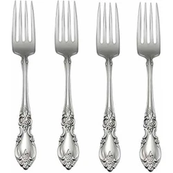 Fourchettes en acier inoxydable Oneida, lot de 4, argenté