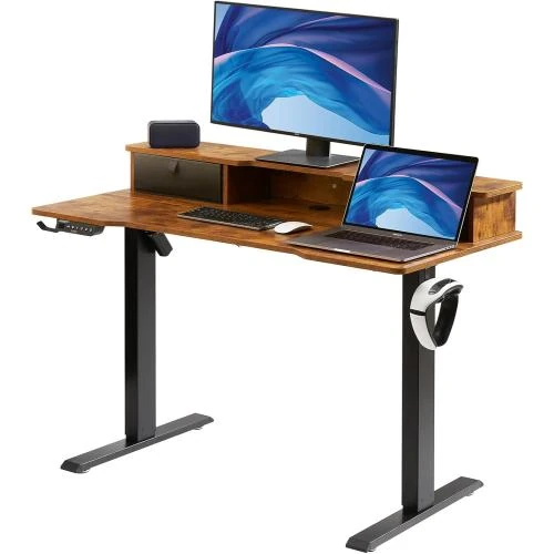 Bureau Assis Debout Électrique, Table Réglable Hauteur, Métal - Vue principale