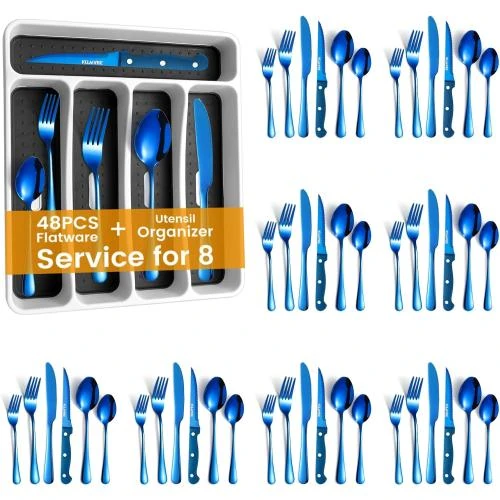 Couverts multicolores KITWARE, lot de 49 pièces - Vue principale
