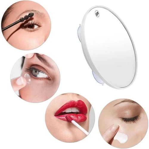 Zoom sur Miroir Maquillage Rayong 10x, Ventouses, Salle de Bain