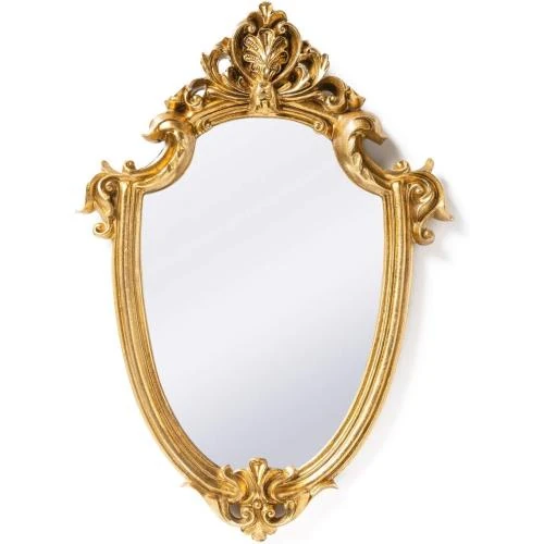 Miroir Mural Décoratif Vintage Bouclier Doré Funerom - Vue principale
