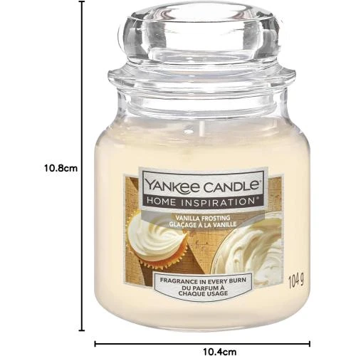 Détail de Yankee Candle Glacage Vanille, Petit Pot Crème Parfumé