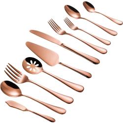 Couverts Acier Inoxydable Or Rose, Lot 45 Pièces en situation