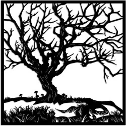 Arbre en métal, décoration murale, arbre de vie, style rustique