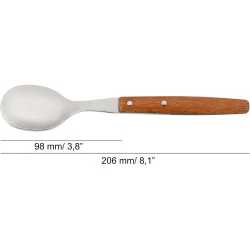 Couteaux de Table, Cuillère à Soupe, Acier Inoxydable Brun en situation