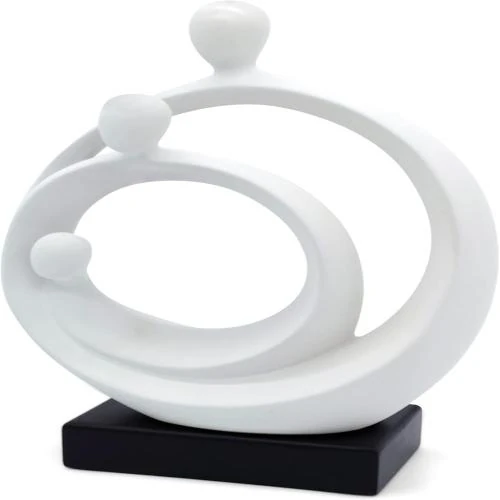 Sculpture Moderne en Céramique | Figurine Famille pour Salon - Vue principale