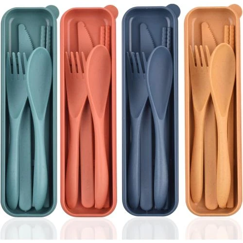 Couverts de Voyage Zoyiancy, Ustensiles Réutilisables, Plastique - Vue principale