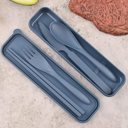 Détail de Couverts de Voyage Zoyiancy, Ustensiles Réutilisables, Plastique