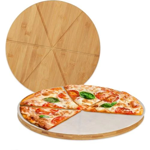 Planche à Pizza en Bambou, Set de 2, Naturel, Pratique - Vue principale