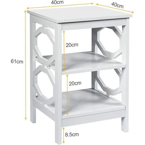 Détail de Table de chevet bois, 3 niveaux, style moderne