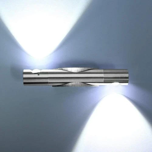 Applique Murale LED Moderne 2 Spots Aluminium Blanc Froid - Vue principale