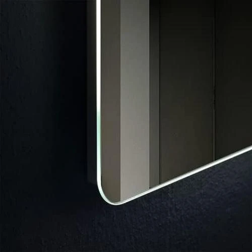 Zoom sur Miroir de Salle de Bain Alasta, Élégant, Coins Arrondis
