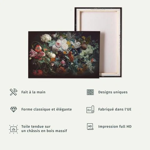 Détail de Tableau Décoration Murale, Impression Toile, Cadre Bois