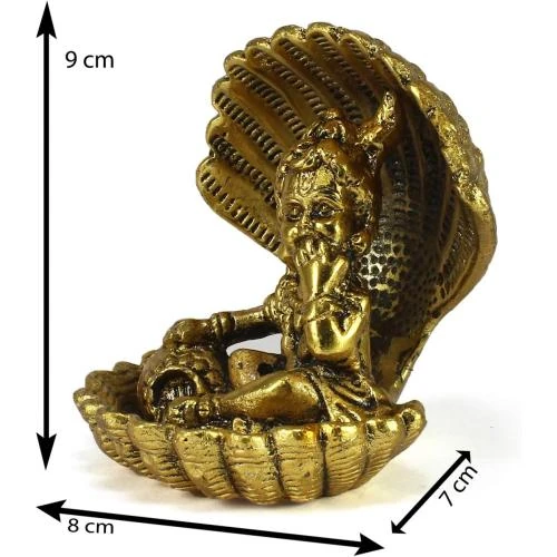Zoom sur eCraftIndia, Bal Gopal Krishna, Décoratif Métal Doré