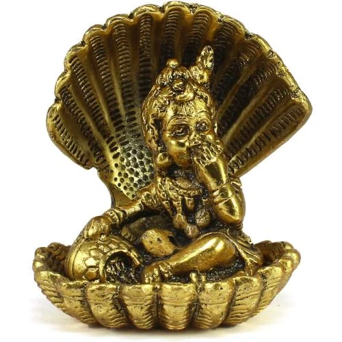 Détail de eCraftIndia, Bal Gopal Krishna, Décoratif Métal Doré
