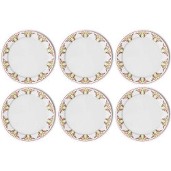 Présentation Assiettes American Atelier, thème fêtes, gui, baies de houx