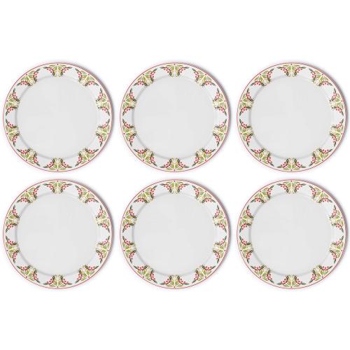 Présentation de Présentation Assiettes American Atelier, thème fêtes, gui, baies de houx