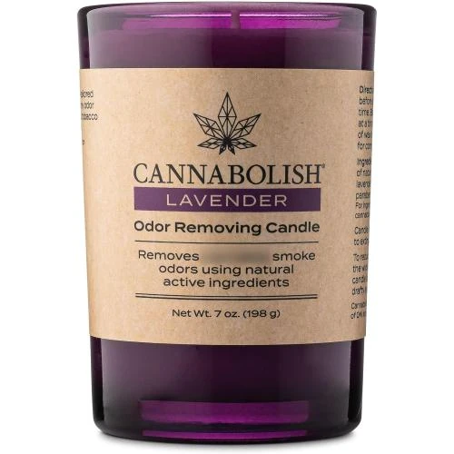 Bougie Cannabolish, Lavande, Élimination Odeurs Fumée - Vue principale