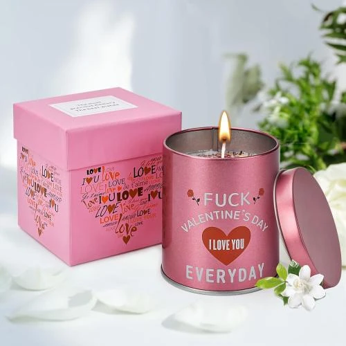 Détail de Cadeau Saint Valentin, bougies soja, idées romantiques, stress