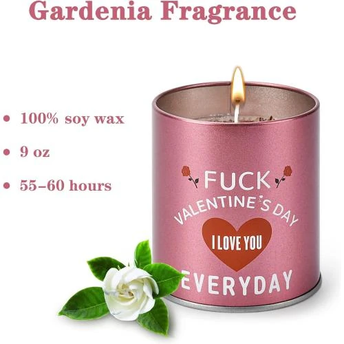 Zoom sur Cadeau Saint Valentin, bougies soja, idées romantiques, stress
