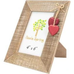 Cadre Photo Bois Coeurs Rouges Nicola Spring