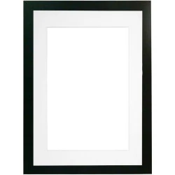 Cadre photo noir Memory Box, MDF, passe-partout blanc