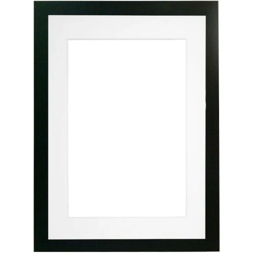 Cadre photo noir Memory Box, MDF, passe-partout blanc - Vue principale