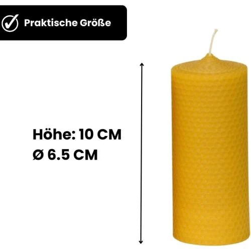 Détail de Bougies naturelles Figura Santa, lot de 4, cire d'abeille