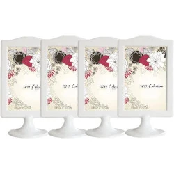 Cadres photo Rikyo, lot de 4, affichage double face, blanc