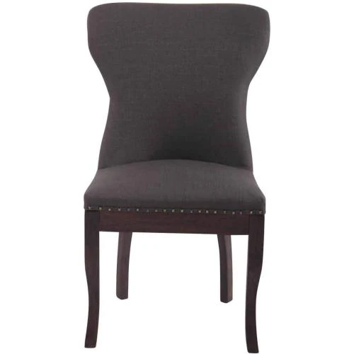 Zoom sur Chaise Salle à Manger Windsor Tissu Gris Foncé, Design Scandinave