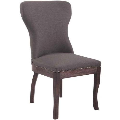 Détail de Chaise Salle à Manger Windsor Tissu Gris Foncé, Design Scandinave