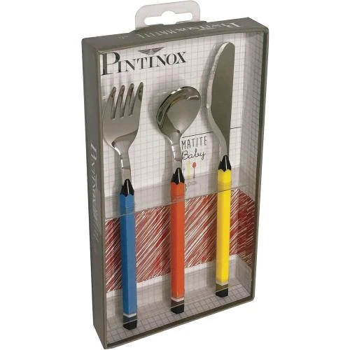 Zoom sur Couverts colorés enfants, Lot 3, sans nickel, Pintinox