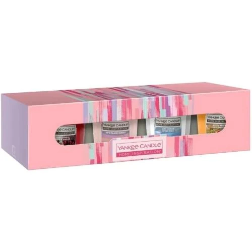 YANKEE CANDLE 4 Bougies Votives, Cadeau Femme Noël - Vue principale