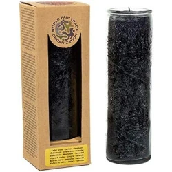 Bougie parfumée stéarine, forêt noire, huiles essentielles, noir