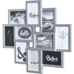 Cadre photo collage argent, 10 photos 10x15 cm