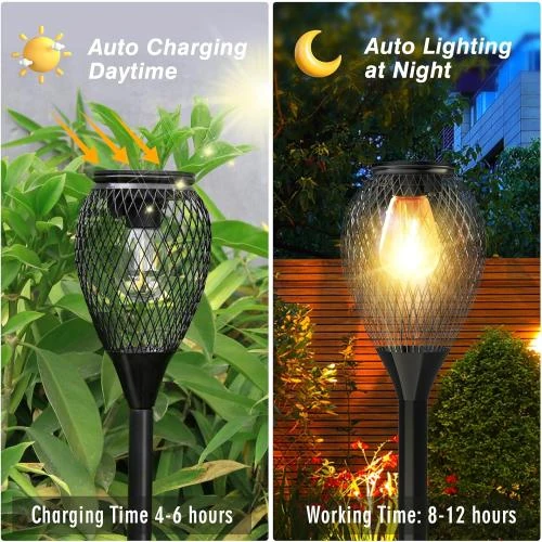 Détail de Lampe Solaire Exterieur Ortiny, Lanterne Jardin Lot 4