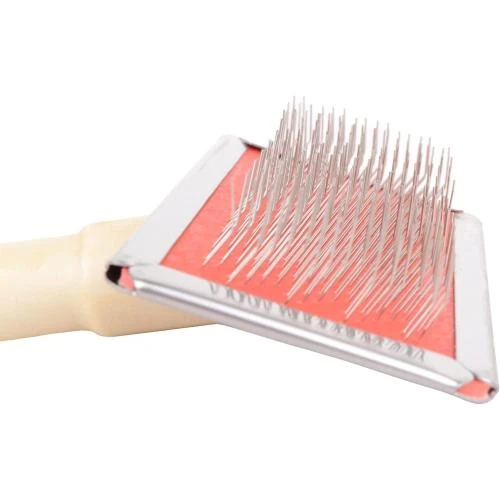 Zoom sur Brosse à tapis en bois Snugrugs, peau de mouton, naturel