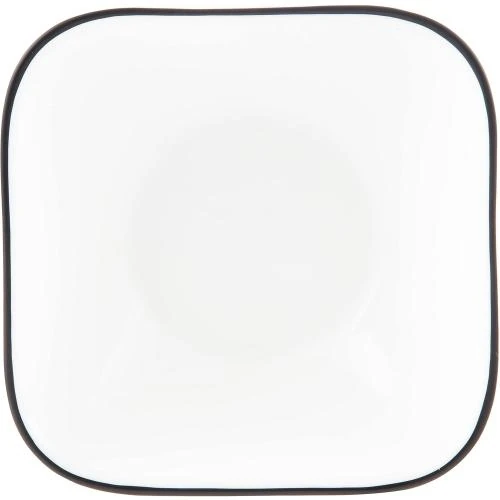 Zoom sur Plates Dîner CORELLE Square Simple Lines, Verre Blanc