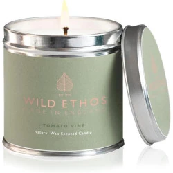 Bougie parfumée Ethos Naturals, étain, Vigne de tomate, naturelle