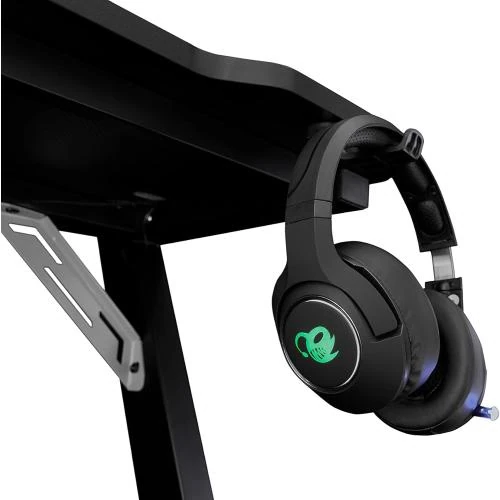 Zoom sur Bureau Gaming CoolBox DeepMaster Noir, Design Ergonomique