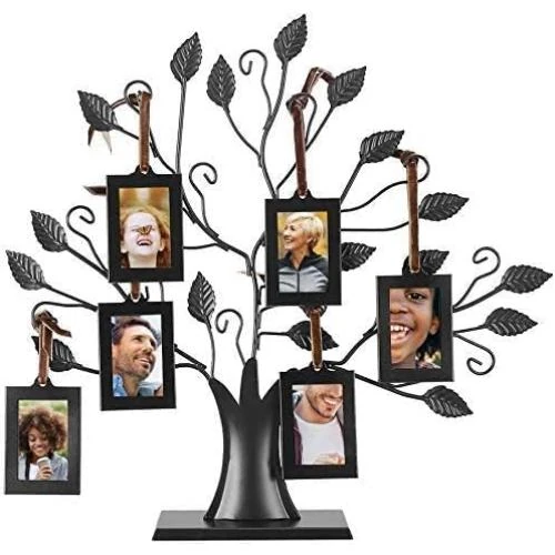 Arbre généalogique décoratif, cadre photo familial, 39 arbres - Vue principale