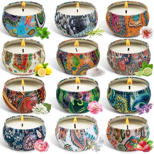 Bougies Parfumées 12 Constellations, Cire de Soja, Cadeau - Vue principale
