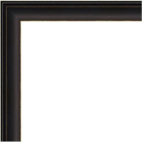 Zoom sur Miroir mural biseauté, cadre bronze, design élégant