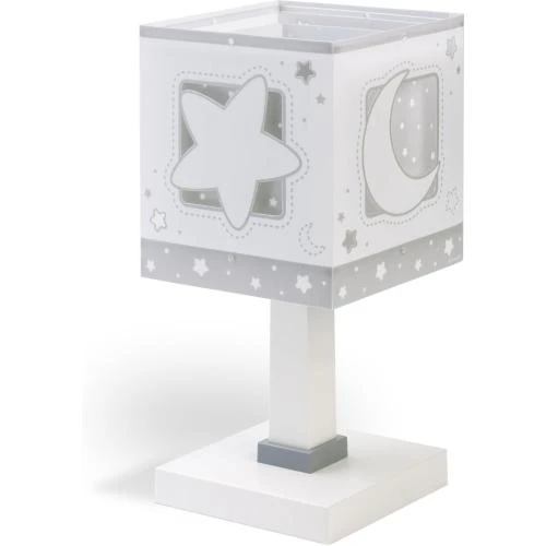 Dalber Lampe Chevet Enfant Lune Étoiles Gris - Vue principale
