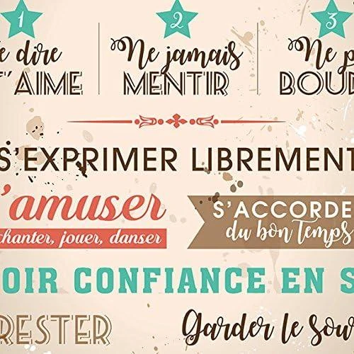 Détail de Tableau Toile Règles de Famille Vertikale, Style Hipster