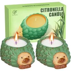 Bougies citronnelle parfumées, lot 2, cire soja naturel